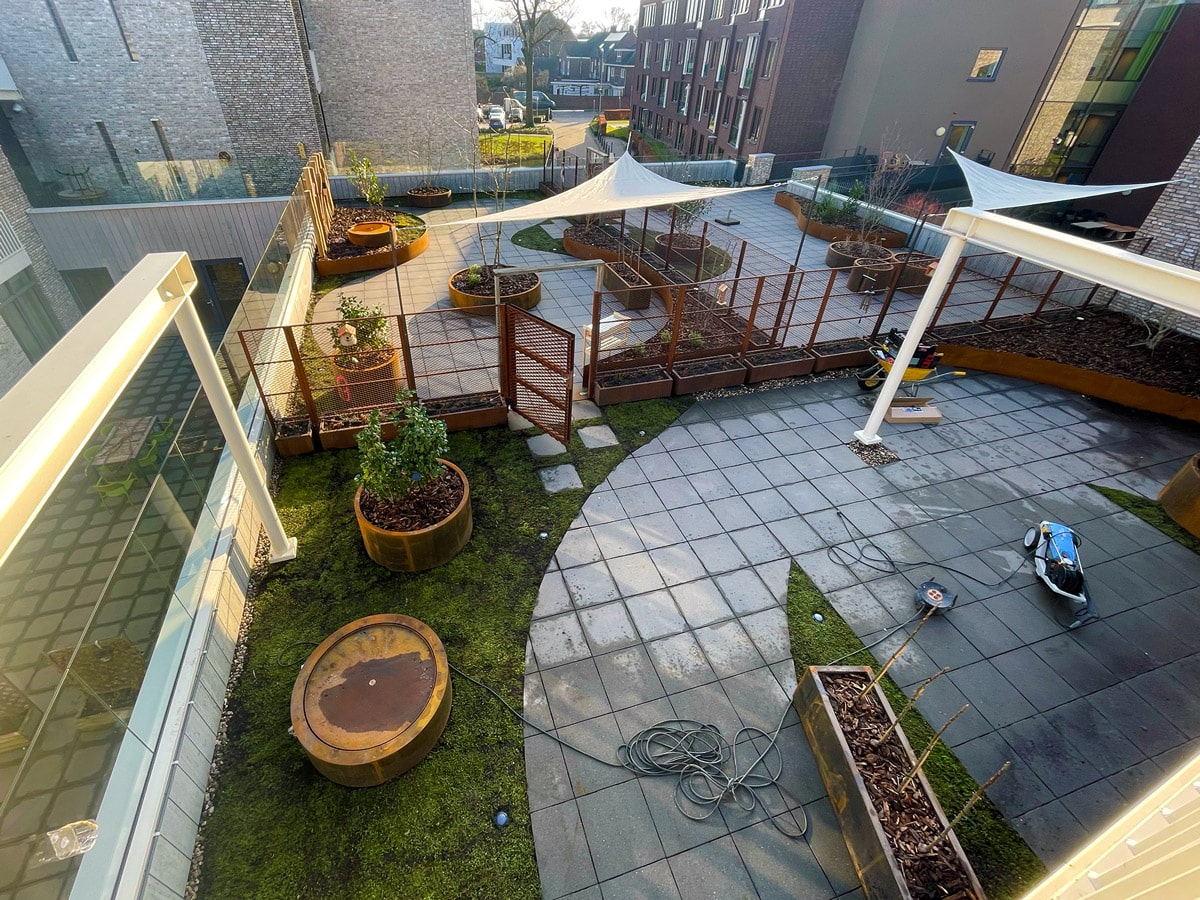 Beleefbare daktuinen bij een zorginstelling